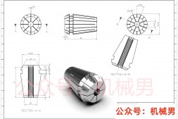 机械男——弹性夹套cad图纸分享